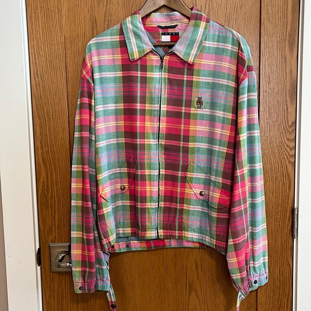 Mens Tommy Hilfiger large plaid jacket